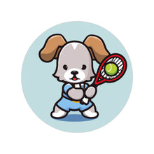 Load image into Gallery viewer, Blue Dog Transparent Outdoor Stickers, Round, 1pcs