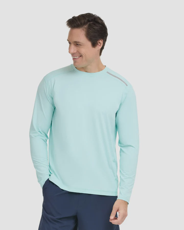 Bloq UV Men's Long Sleeve Jet Tee- Mint