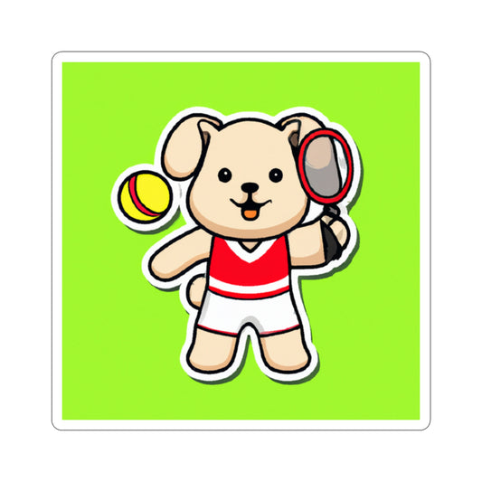 Tennis Dog Stickers (Green)