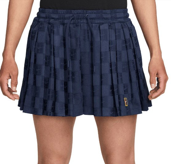 Nike Women's Dri-FIT Court Collection High Rise Tennis Short Midnight Navy- IB0769-410