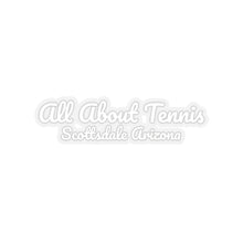 Load image into Gallery viewer, All About Tennis Scottsdale Arizona Stickers (White Pacifico)