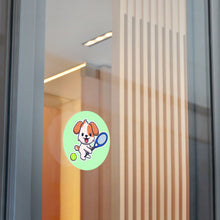 Load image into Gallery viewer, Tennis Dog Round Stickers (Mint)