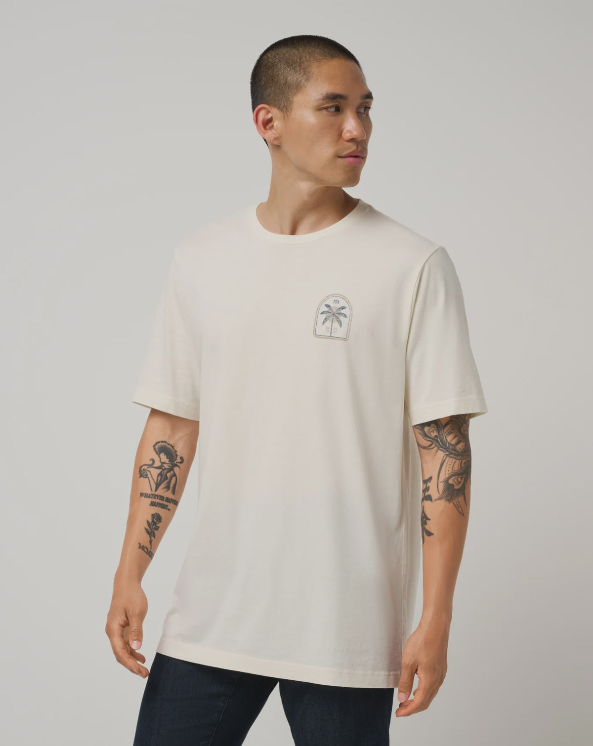 Travis Mathew Men's Coastline Classic Tee A47058 Antique White