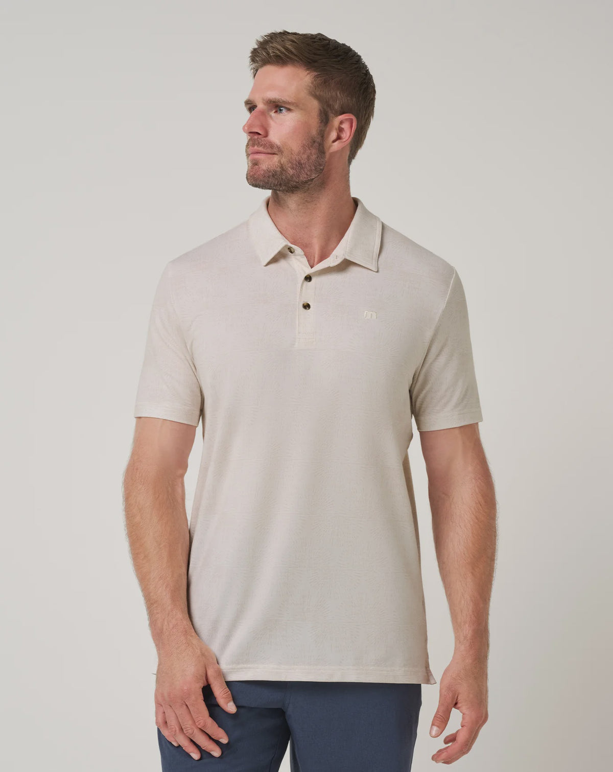 Travis Mathew Men's Featherweight Terrace Polo - Antique White A47083