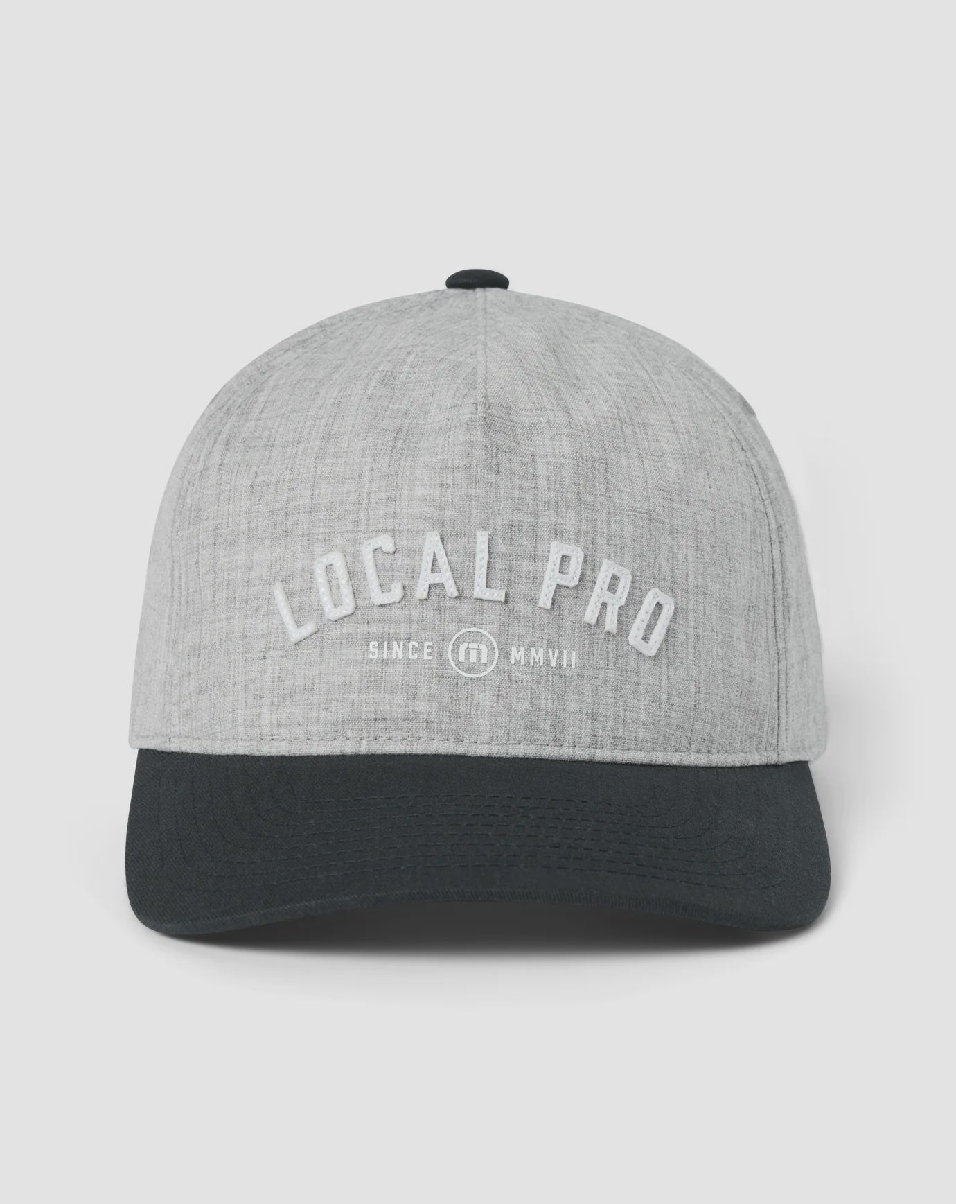 Travis Mathew Men's Local Pro Snapback Hat Heather Light Gray A47206