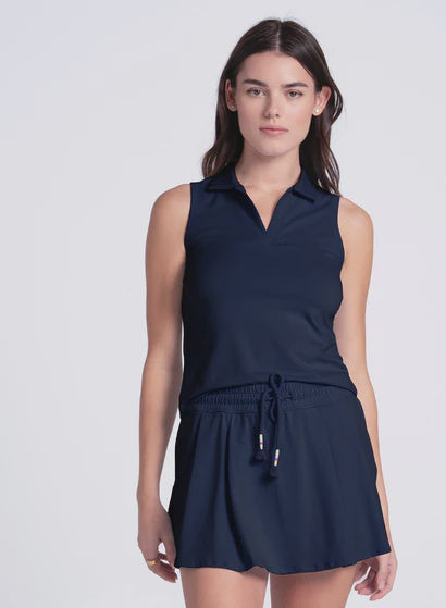 Lucky In Love Women's Pima Matchday Polo - CX209-472 Dark Navy