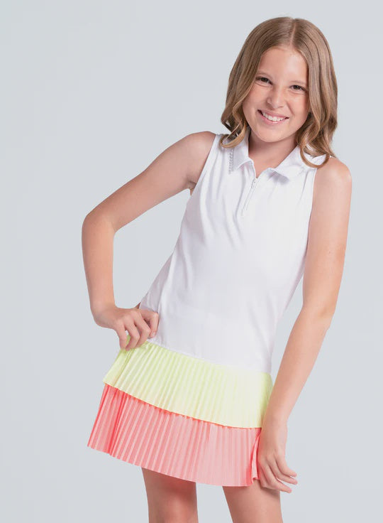 Lucky in Love Match Pleated Dress- D23-120