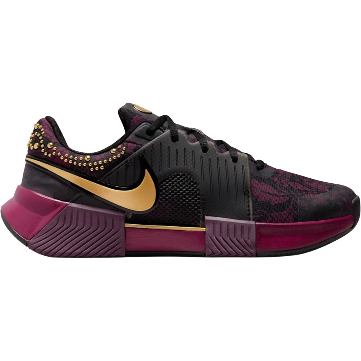 Nike Women's Osaka Zoom GP Challenge 1 - Bordeaux and Metallic