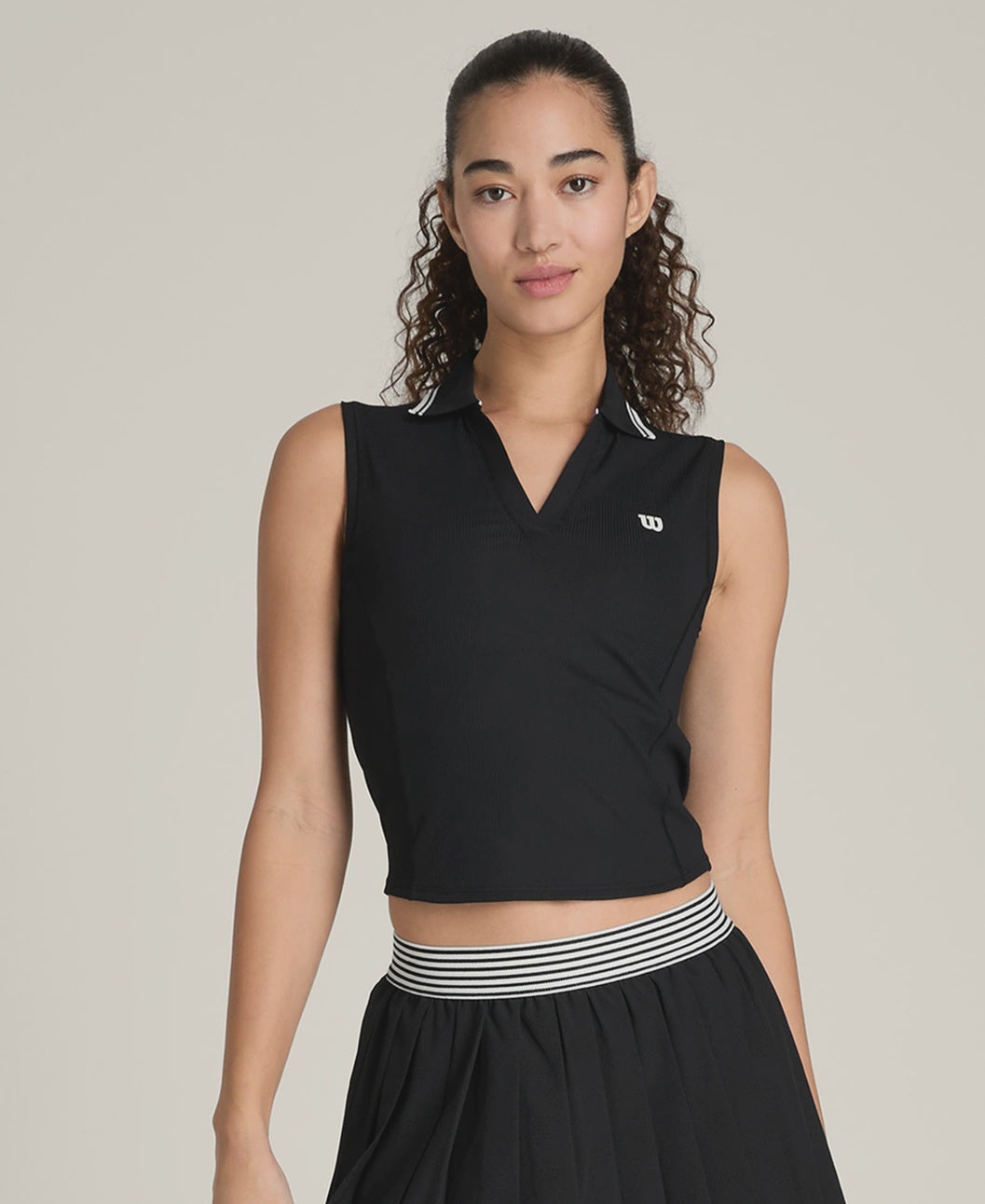 Wilson Women's Rib Sleeveless Tennis Polo- WE00031 B001001