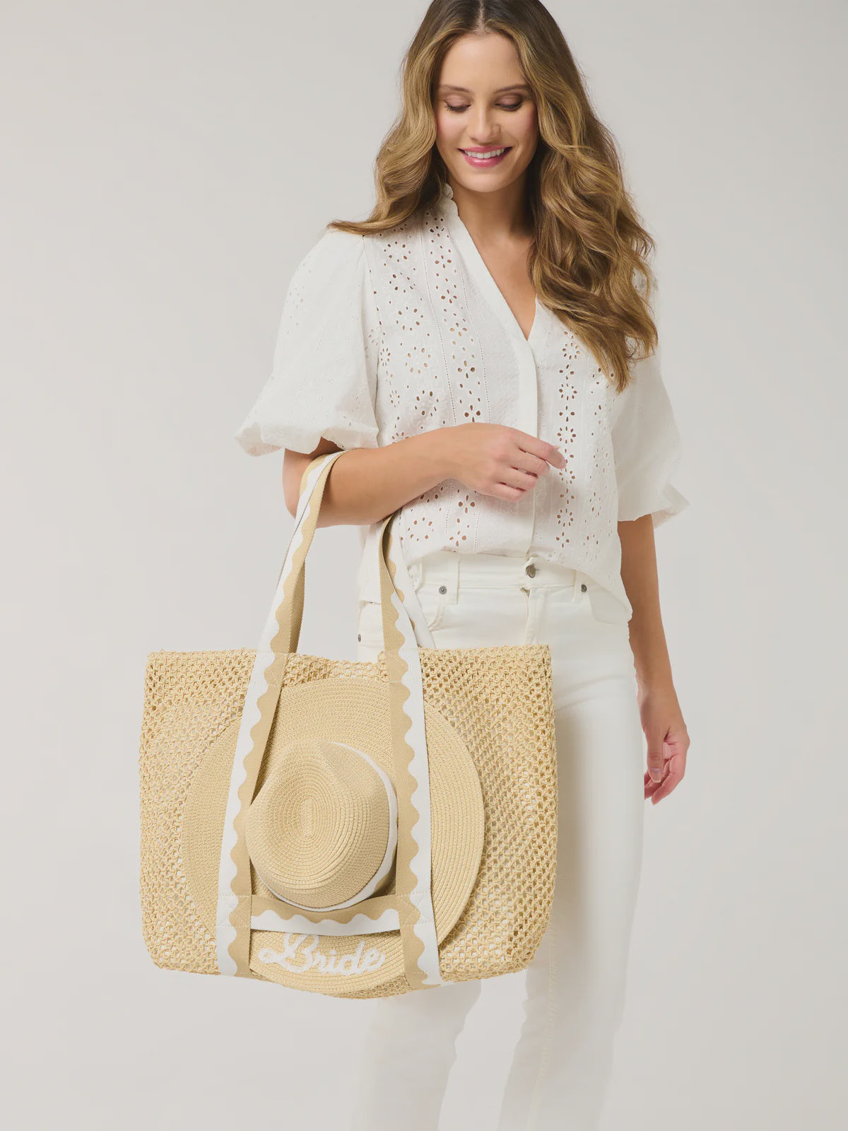 Shiraleah Straw Tote and Hat Set