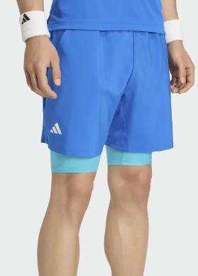Adidas Men's Club 2 In 1 Short- KB9732 Glory Blue