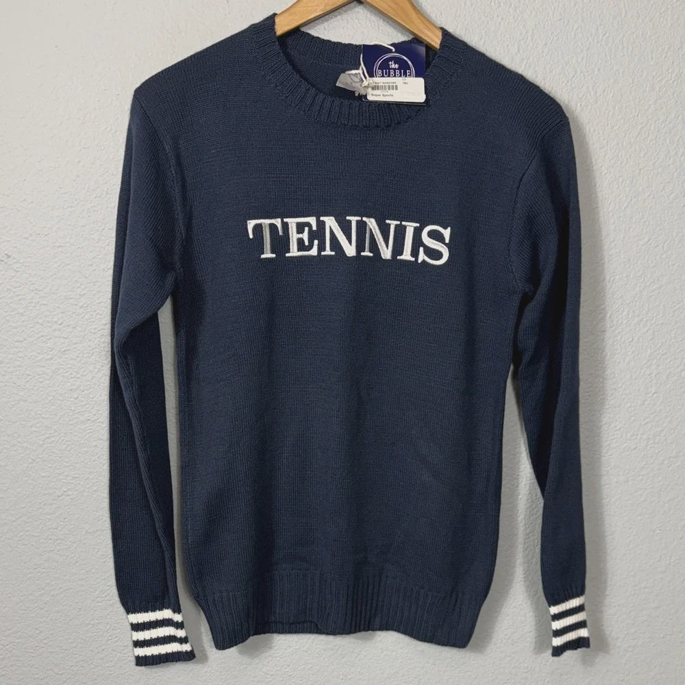 Bubble Tennis Sweater-Navy