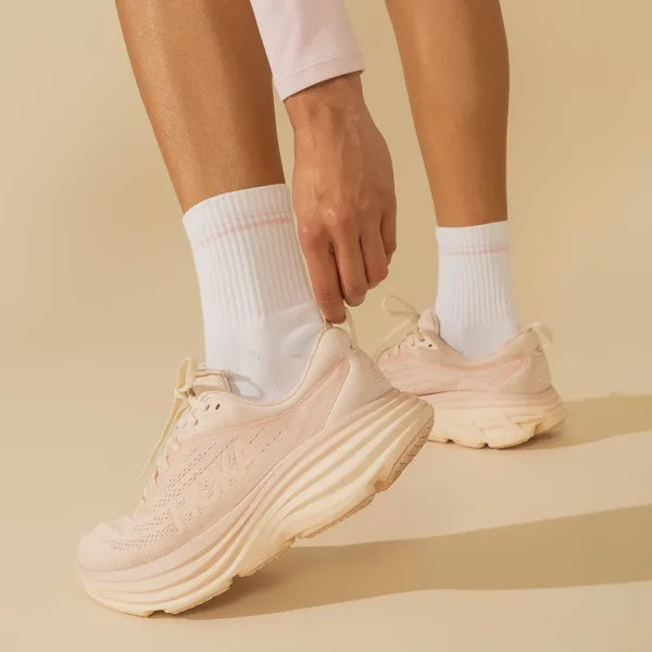 Feetures Max Cushion Quarter Tall Sock - Petal Stripe