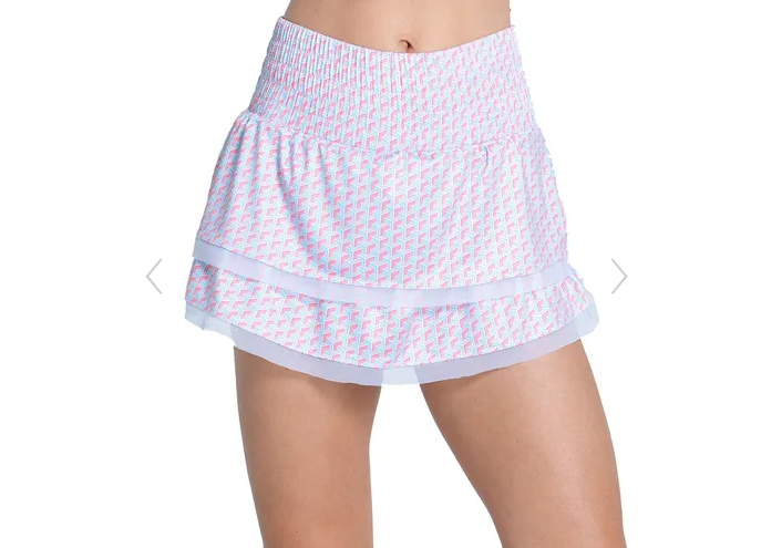 Women Lucky in Love Retro Revival High Waist Groovy Skirt- CB750-96A37
