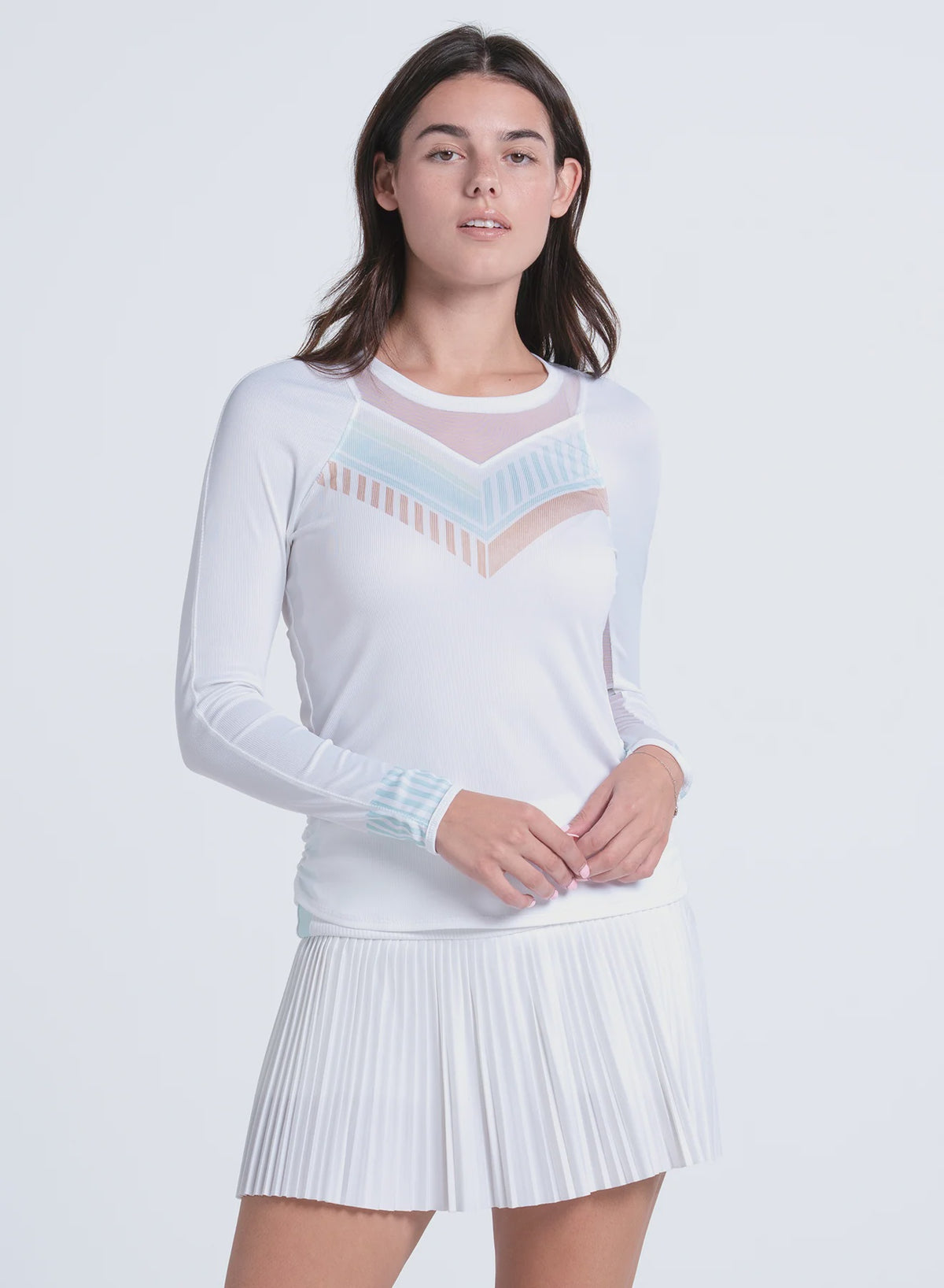 Lucky In Love Women's Riviera Club Long Sleeve CX145-58F110 White
