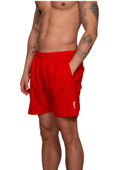 RS Sports Men's Performance Shorts - Striking Red