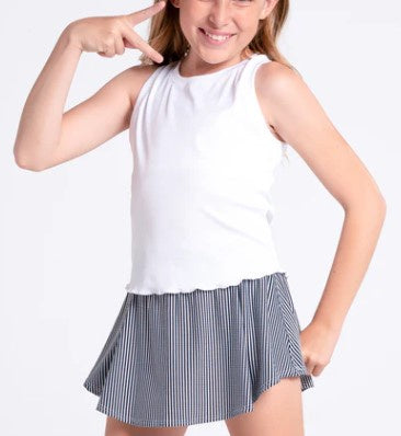Lucky In Love Girl's Flutterline Tank- T325-110