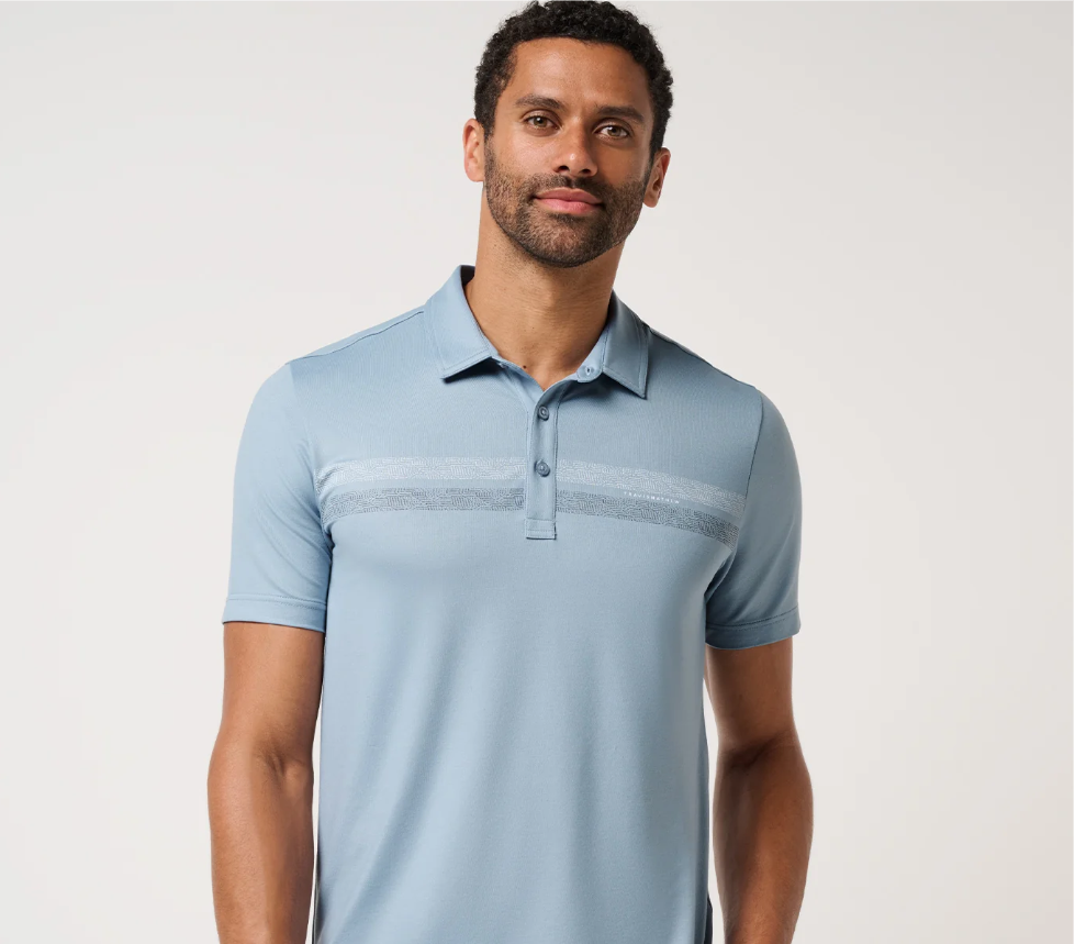 Travis Mathew Featherweight CS Polo - Ash Blue