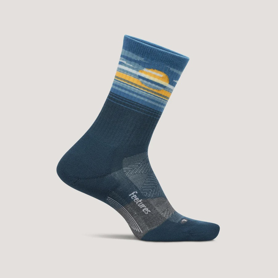 Feetures Trail Max Mini Crew Sock -Cloud Navy