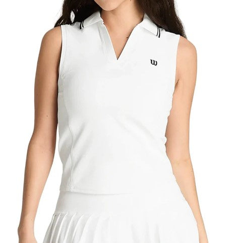 Wilson Women's Rib Sleeveless Tennis Polo- WE00031 W001001
