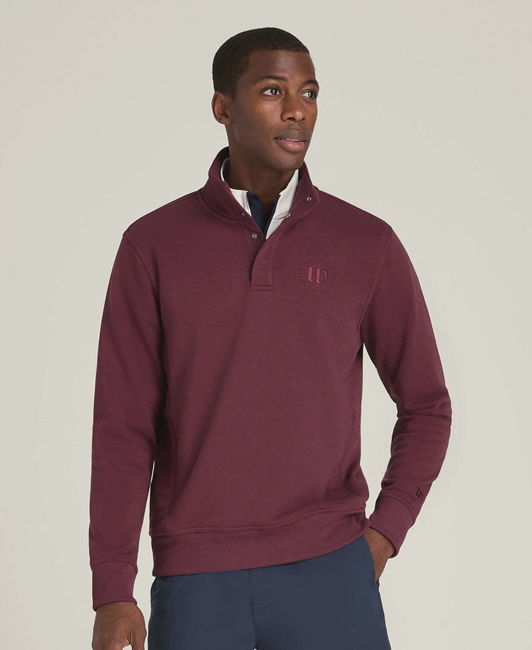 Wilson Men's Tennis Club Half-Zip Mock Sweatshirt WM00512531