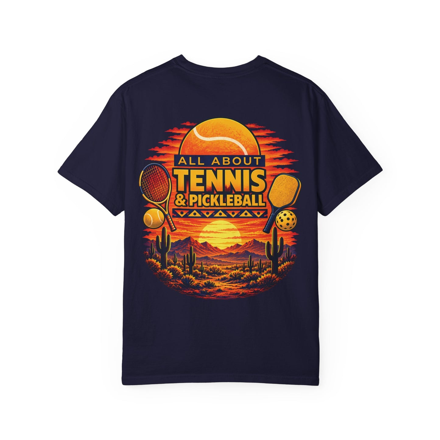 All About Tennis Sunset Garment-Dyed T-shirt