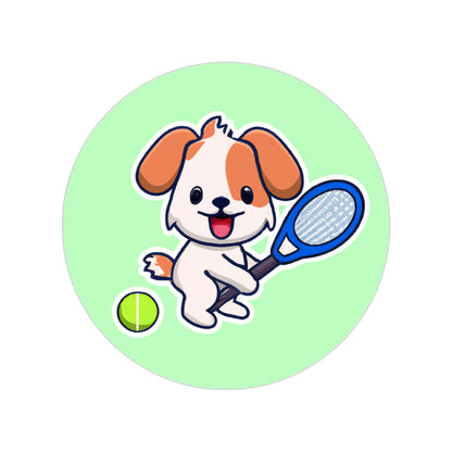 Mint Dog Transparent Outdoor Stickers, Round, 1pcs