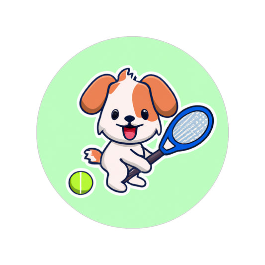 Mint Dog Transparent Outdoor Stickers, Round, 1pcs
