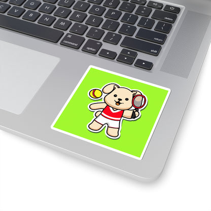 Tennis Dog Stickers (Green)