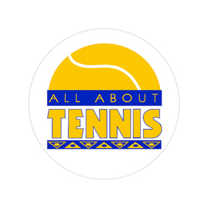 All About Tennis Transparent Outdoor Stickers, Round, 1pcs