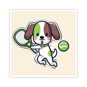 Tennis Dog Stickers (Beige)