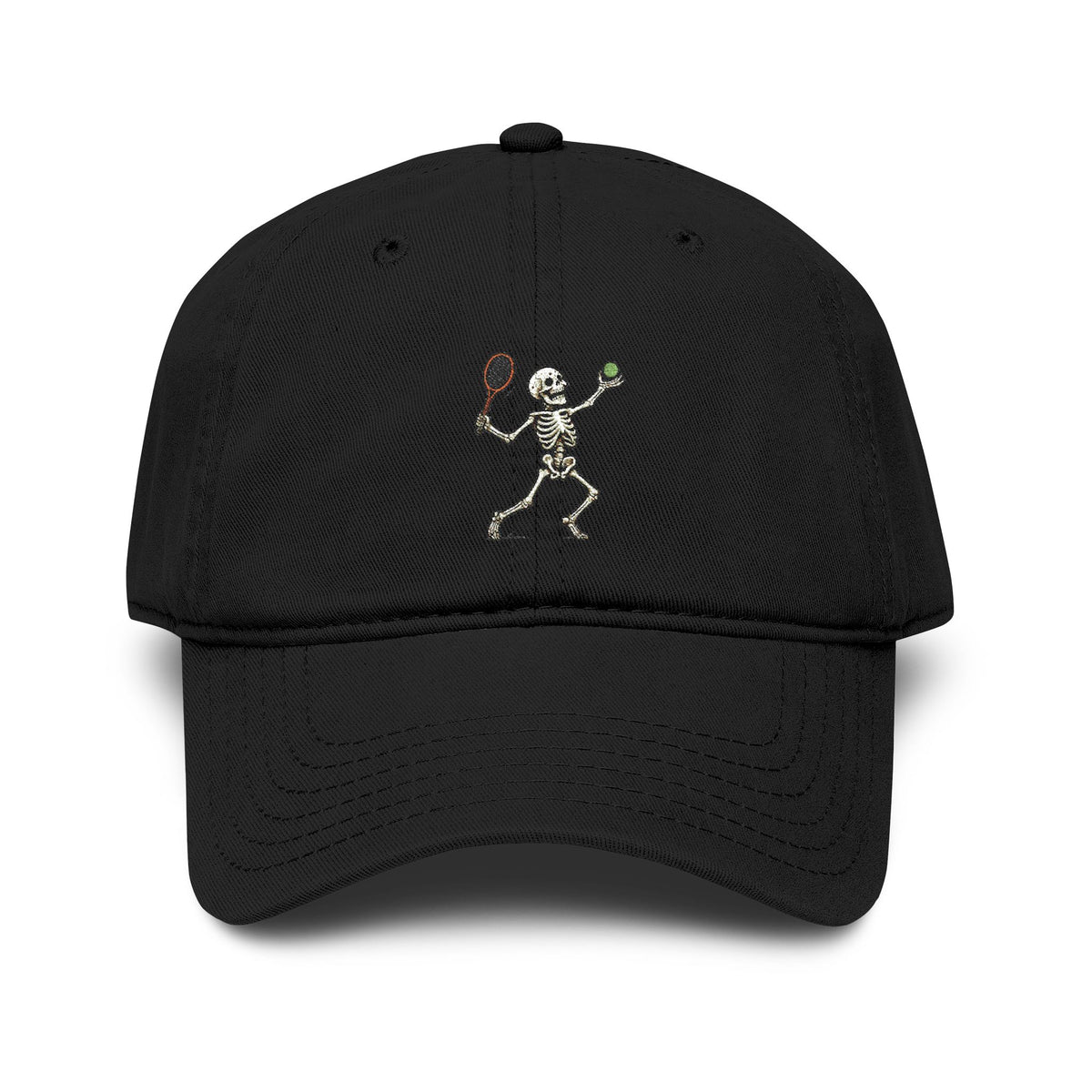All About Tennis Skeleton Garment Washed Baseball Cap