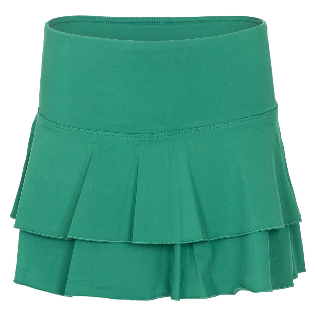 Fila Womens 13.5 Inch Tiered Ruffle Tennis Skort Green All About Tennis