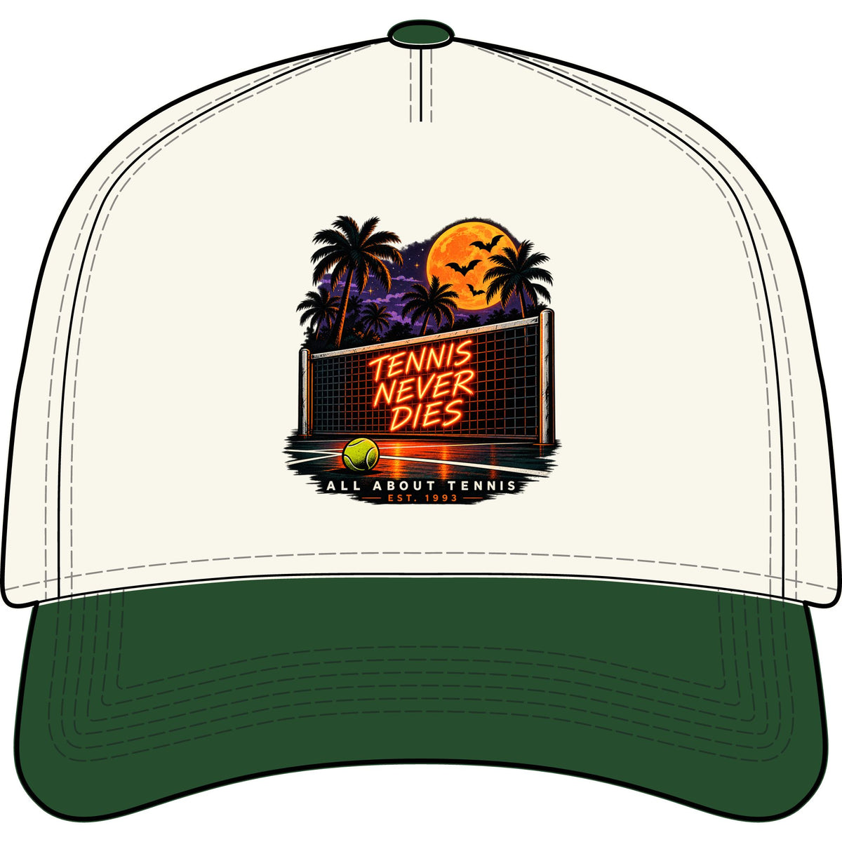 Tennis Never Dies Two-Tone Cap