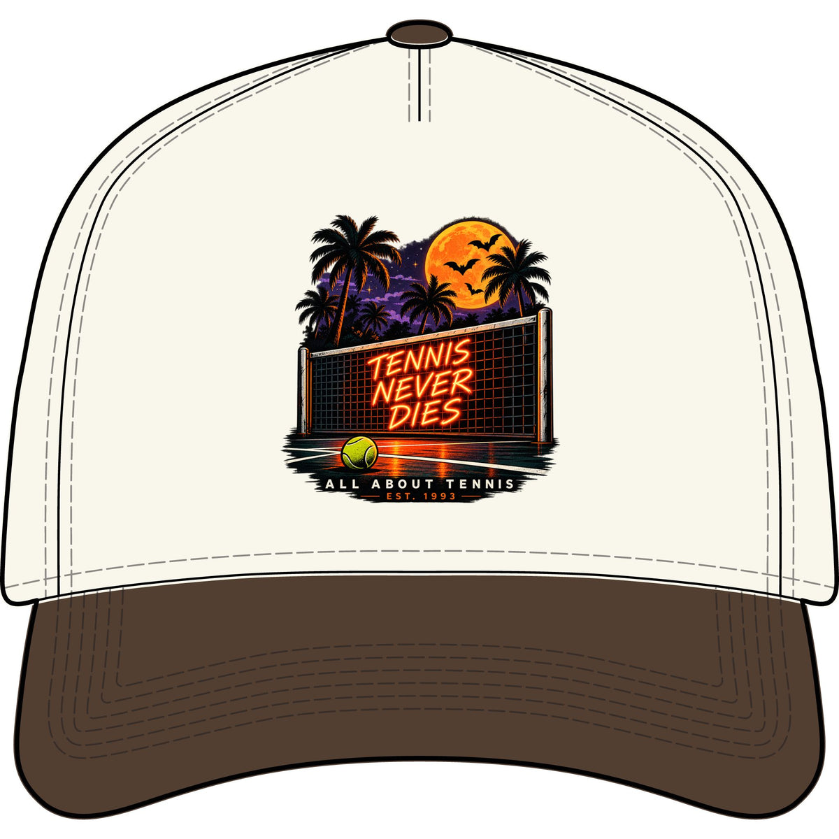 Tennis Never Dies Two-Tone Cap