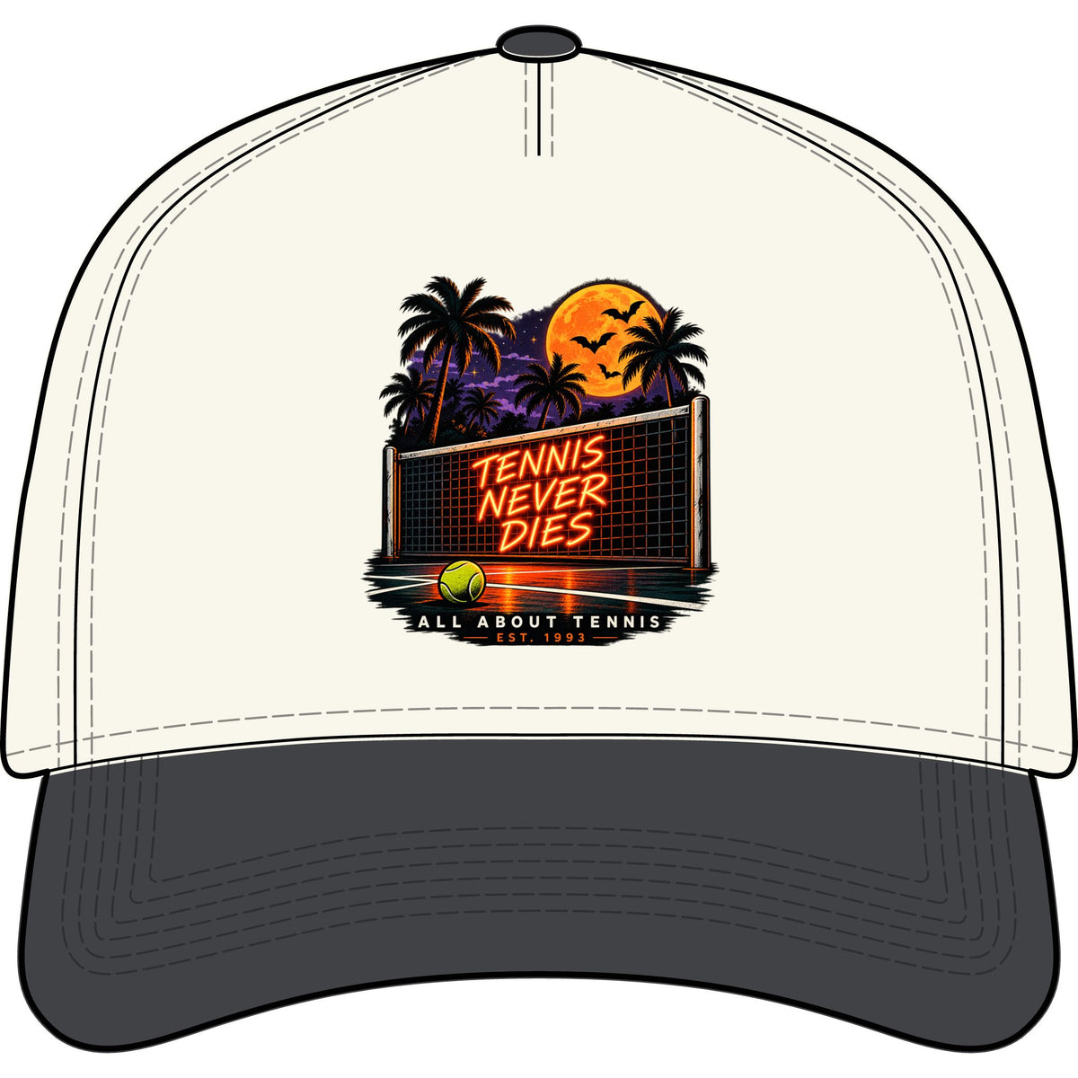 Tennis Never Dies Two-Tone Cap