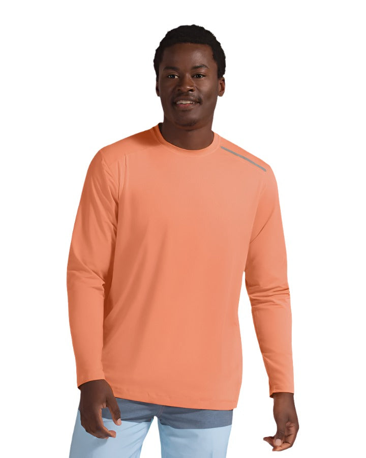 Bloq UV Men's Long Sleeve Jet Tee - Tangerine