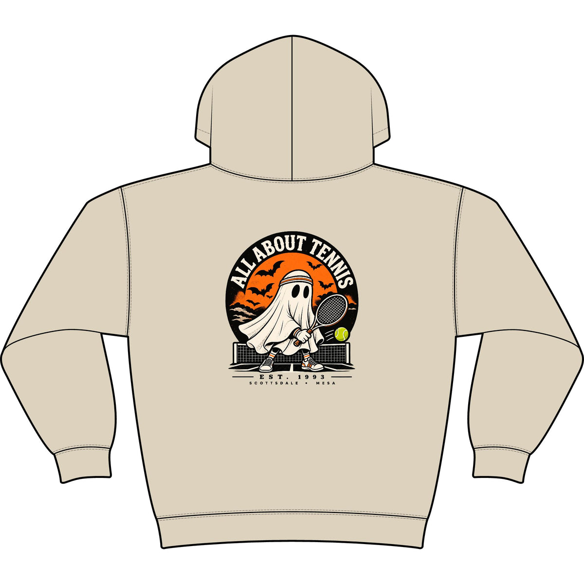 Headband Ghost Halloween Heavy Hoodie