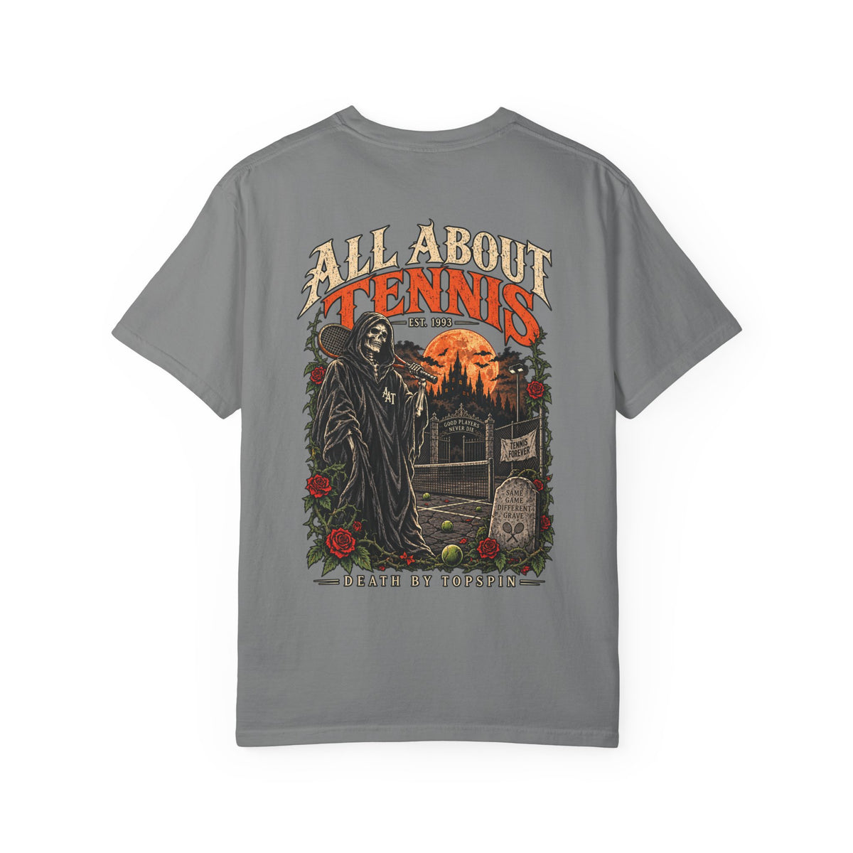 Tennis Yard All About Tennis Halloween Garment-Dyed T-shirt