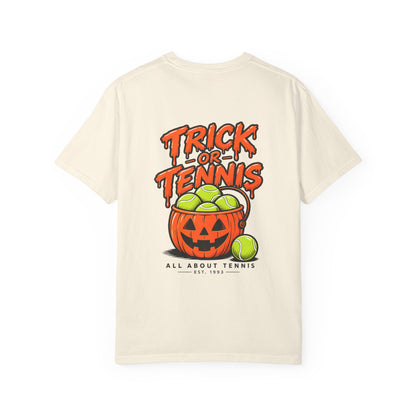 Trick or Tennis Halloween Garment-Dyed T-shirt