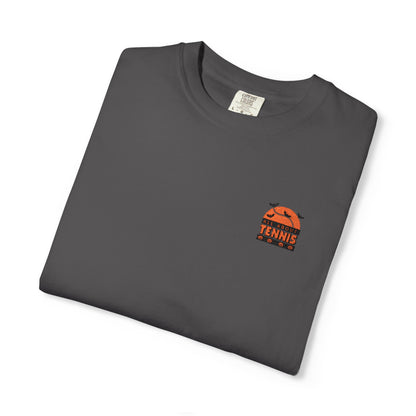 Spooky Tennis Embroidery All About Tennis Garment-Dyed T-shirt