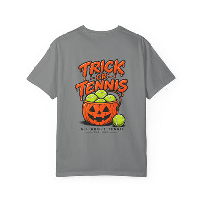 Trick or Tennis Halloween Garment-Dyed T-shirt