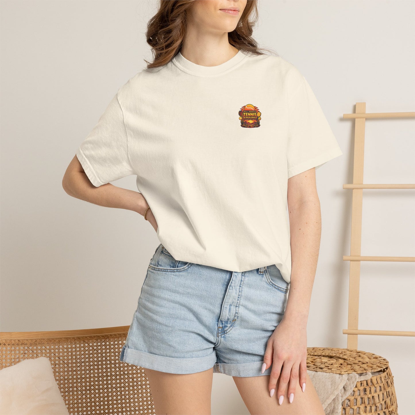 All About Tennis Sunset Garment-Dyed T-shirt
