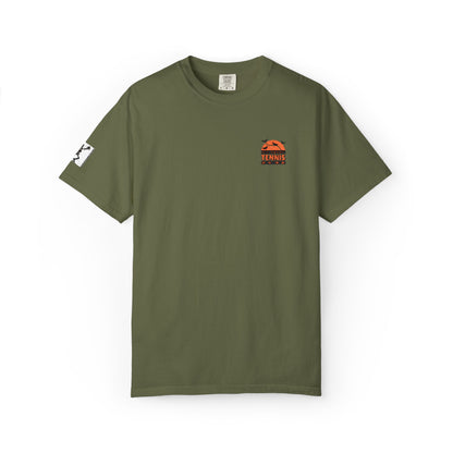 Spooky Tennis Embroidery All About Tennis Garment-Dyed T-shirt
