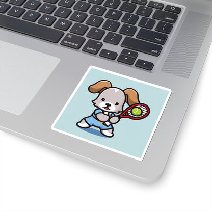 Tennis Dog Sticker (Blue)