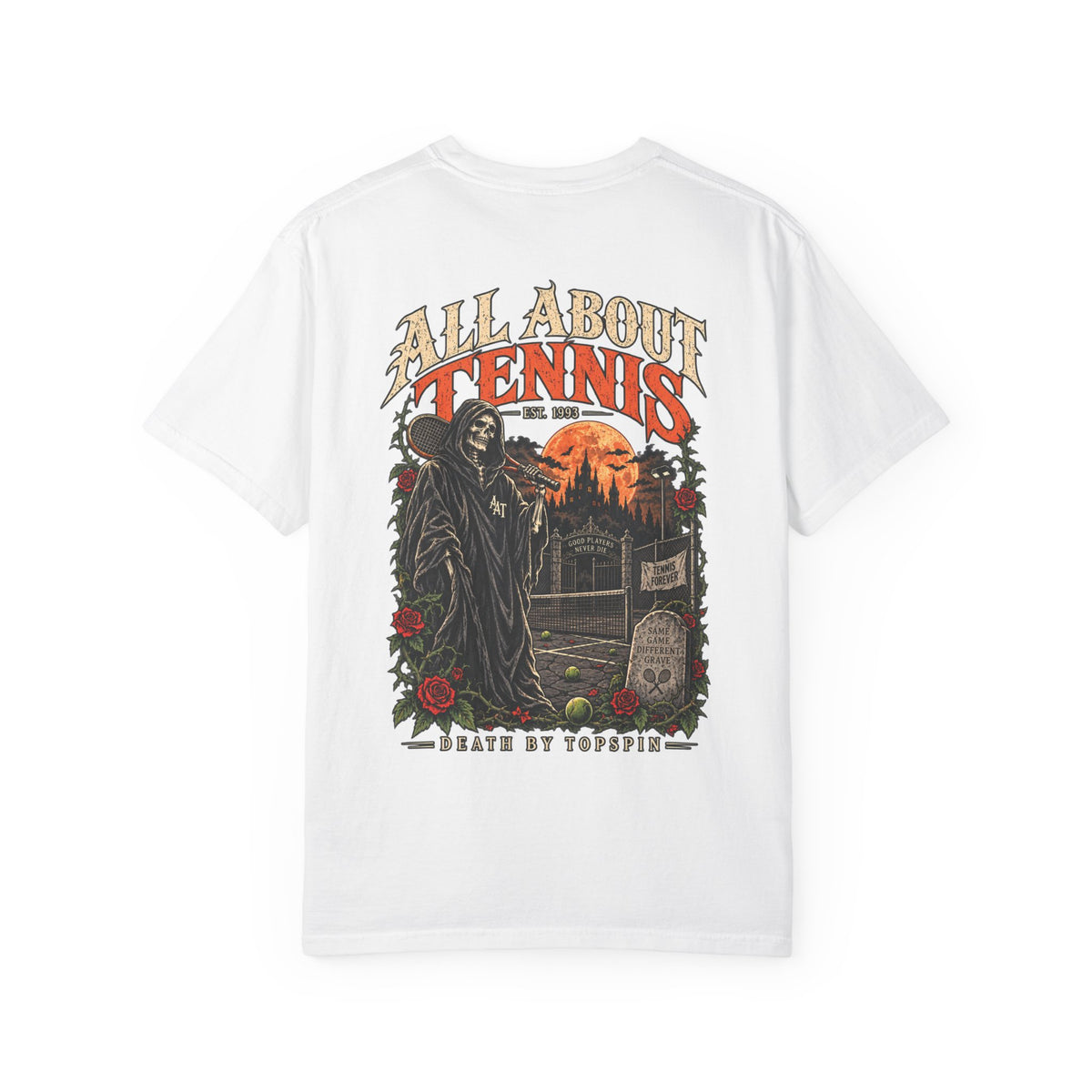Tennis Yard All About Tennis Halloween Garment-Dyed T-shirt