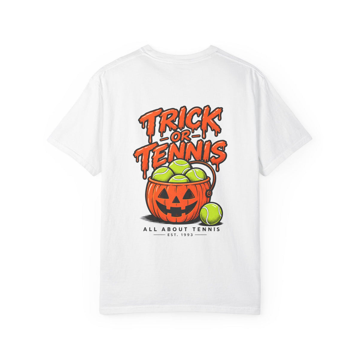 Trick or Tennis Halloween Garment-Dyed T-shirt