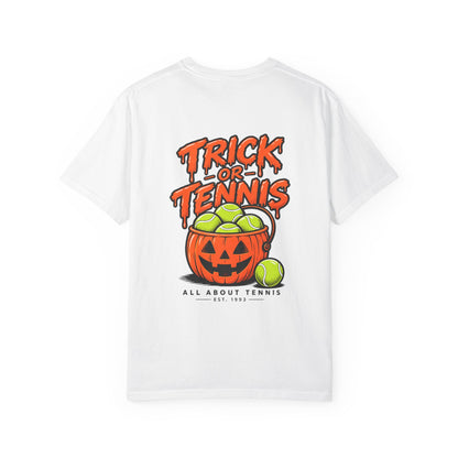 Trick or Tennis Halloween Garment-Dyed T-shirt