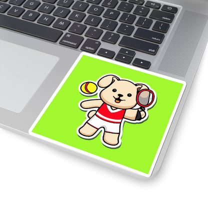 Tennis Dog Stickers (Green)
