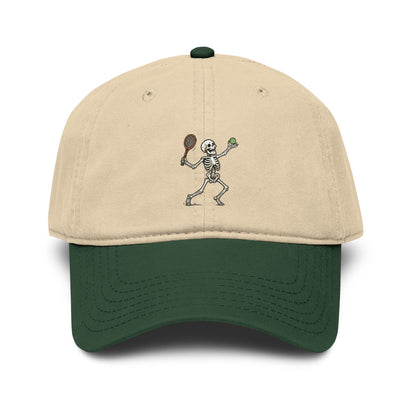 All About Tennis Skeleton Garment Washed Baseball Cap